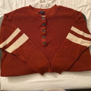 American Eagle Button Front Jersey Sweater